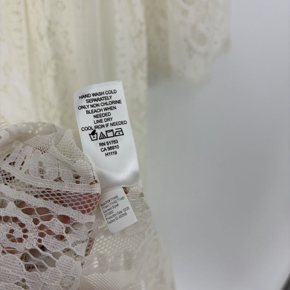 Maurices Romantic Lace Duster XS Kimono Cover Up White Festival Boho Cottagecore - Picture 9 of 9